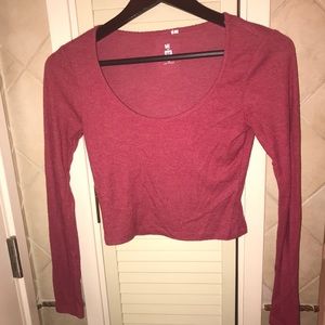 PacSun crop long sleeve top